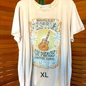 Moonlight Festival Graphic Tee - Cream